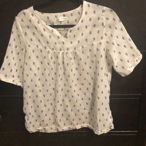 R&I Company White Feathered Top